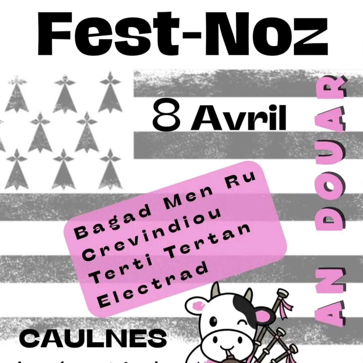 Le bagad sera présent le 8 avril à Caulnes pour un fest noz !